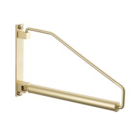 Beelee Indoor Wall Mounted Brass Brushed Gold Folding Hanging Clothes Coat Rack For Laundry Room Closet Storage