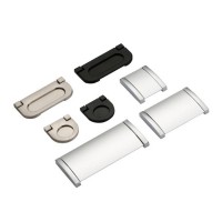 Surface Decoration Mounted Concealed Silver Buckle Clasp Turning Drawer Modern Flip Handle Concealed Button Furniture Handles