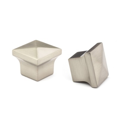 Square Brushed Nickel Cabinet Knobs Kitchen Cabinet Drawer Pulls