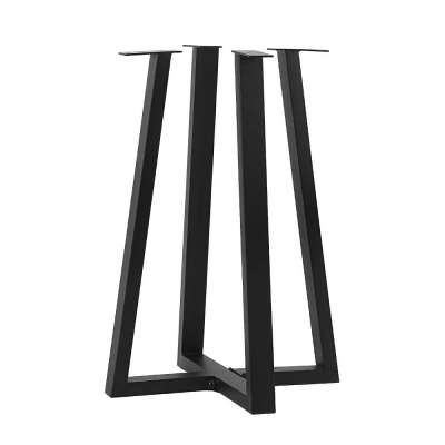 Table Base Black Industrial Rustic Square Tube Desk Cast Iron Dining Table Leg for DIY Coffee Table Bench Metal Furniture Leg