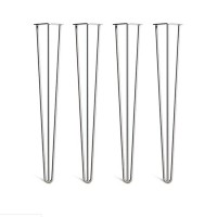 Wholesale Raw Brushed Metal Decorative Furniture Table Legs 2 Rod Hairpin Legs For Dining Table Legs G030-3