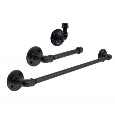 Industrial Pipe Bathroom Hardware Fixture Set