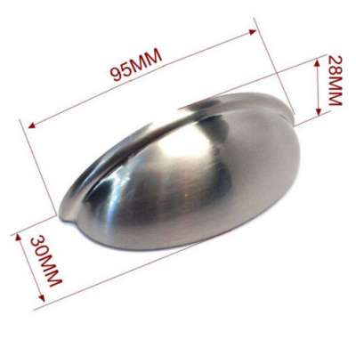 Satin Zinc Alloy Cabinet Drawer Pull Handle Shell Style Handle cup handle