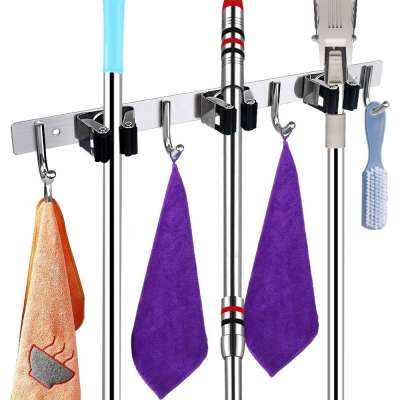 Stainless Steel Heavy Duty Organizer Broom Mop Holder